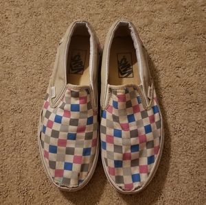 checkered slip on vans!